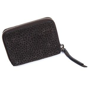 All Saints Echo Mini Wallet - Black Leopard Print